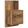 Cabinet de chevet mural 2 pcs Bois Ancien 48,5 x 32,5 x 80 cm 623156623156