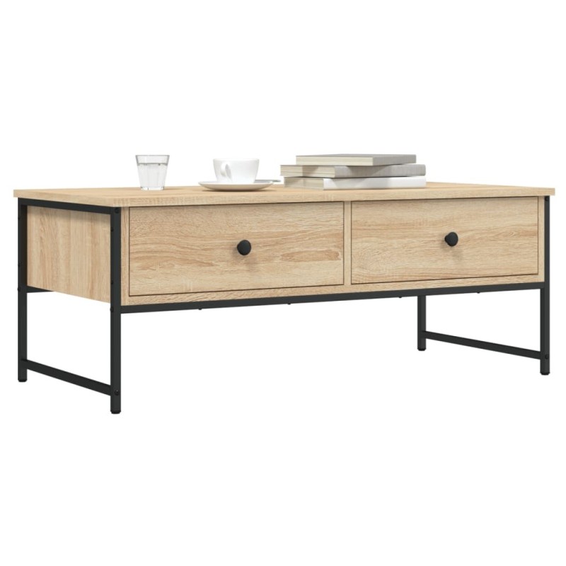 Table basse chêne sonoma 101x49x39,5 cm bois d'ingénierie 623159623159