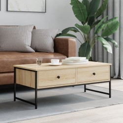 Table basse chêne sonoma 101x49x39,5 cm bois d'ingénierie 623159623159