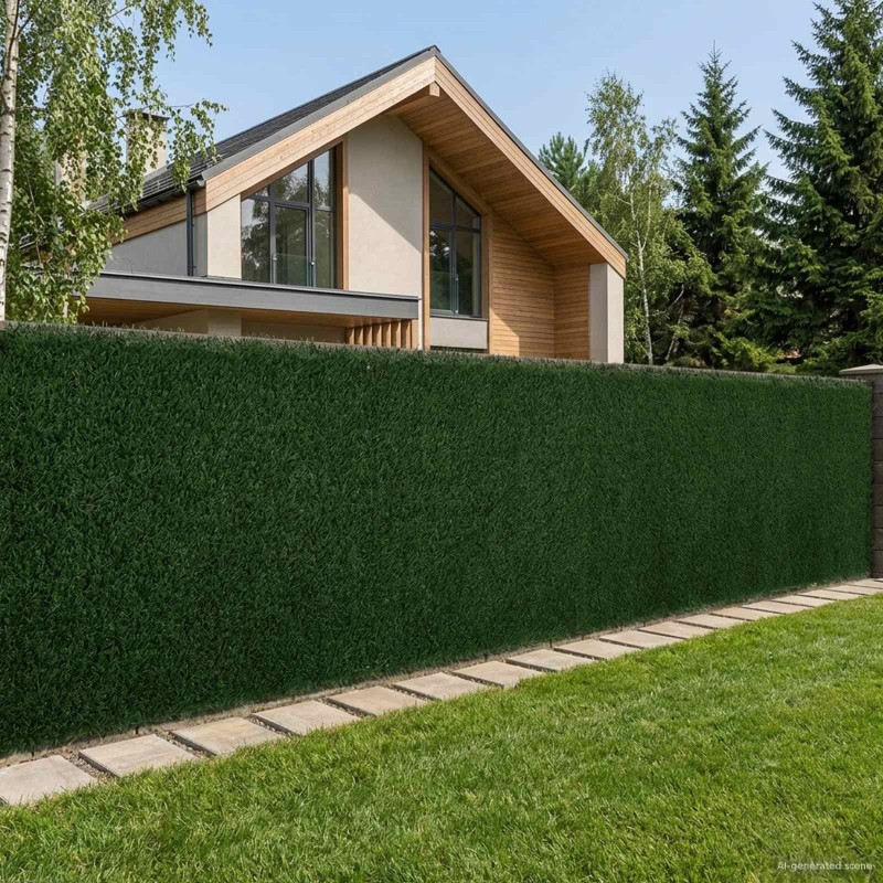 Clôture Artificielle Vert foncé 1,5 x 6 m PVC et Acier 623160623160