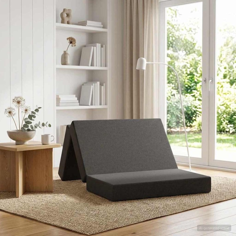 Canapé-lit pliable 80 x 67 x 45 cm Gris foncé 623163623163