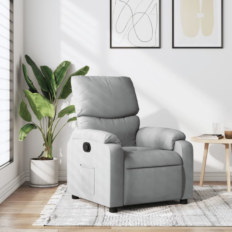 Fauteuil inclinable en tissu gris clair 623166623166