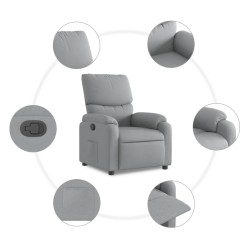 Fauteuil inclinable en tissu gris clair 623166623166