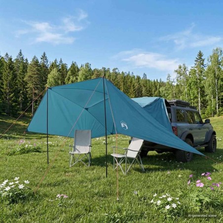 Tente de voiture Bleu 308 x 215 x 220 cm Polyester et Acier 623170623170