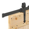 Porte coulissante NARVIK Naturel et noir 95 x 210 cm (213,5 cm) 623174623174