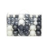 Ensemble de boules de Noël 100 pcs 3/4/6 cm Blanc/Gris 623175623175