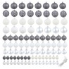 Ensemble de boules de Noël 100 pcs 3/4/6 cm Blanc/Gris 623175623175