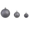 Ensemble de boules de Noël 100 pcs 3/4/6 cm Blanc/Gris 623175623175