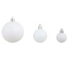 Ensemble de boules de Noël 100 pcs 3/4/6 cm Blanc/Gris 623175623175