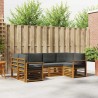 Ensemble de canapé d'angle 6 pcs Naturel et Anthracite 623176623176