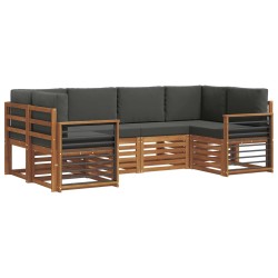 Ensemble de canapé d'angle 6 pcs Naturel et Anthracite 623176623176