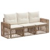 Ensemble de canapé de jardin 3 pcs Beige et blanc crème 623178623178