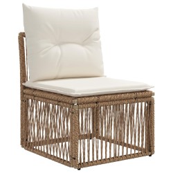 Ensemble de canapé de jardin 3 pcs Beige et blanc crème 623178623178