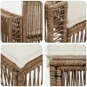 Ensemble de canapé de jardin 3 pcs Beige et blanc crème 623178623178