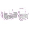 Ensemble de canapé de jardin 3 pcs Beige et blanc crème 623178623178