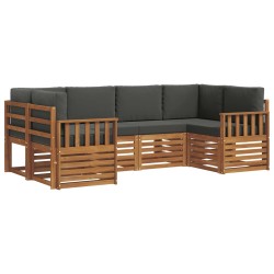 Ensemble de canapé d'angle 6 pcs Naturel et Anthracite 623183623183