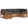 Ensemble de canapé d'angle 6 pcs Naturel et Anthracite 623183623183