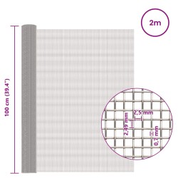 Écran en maille 100 x 200 cm 8 Mesh Acier Inoxydable 201 623186623186
