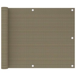 Écran de balcon Taupe 75x500 cm PEHD 623189623189