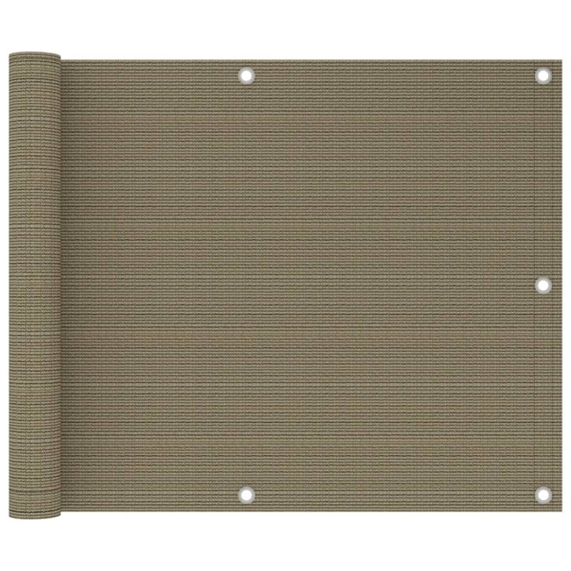 Écran de balcon Taupe 75x500 cm PEHD 623189623189
