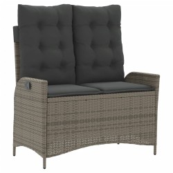 Ensemble à manger jardin 4pcs et coussins Gris Résine tressée 623191623191