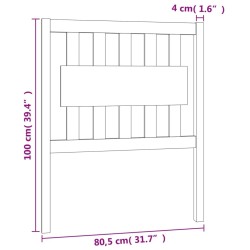 Tête de lit 80,5x4x100 cm Bois massif de pin 623192623192