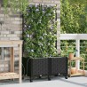 Porte-plante de jardin avec irrigation et roues 2 pc Noir PP 623193623193