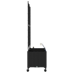 Porte-plante de jardin avec irrigation et roues 2 pc Noir PP 623193623193