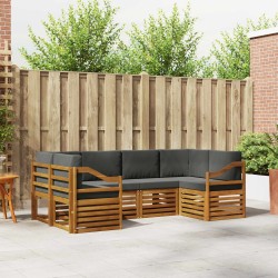 Ensemble de canapé d'angle 6 pcs Naturel et Anthracite 623194623194