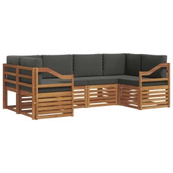 Ensemble de canapé d'angle 6 pcs Naturel et Anthracite 623194623194