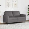 Canapé à 2 places Gris 120 cm Similicuir 623195623195