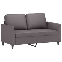 Canapé à 2 places Gris 120 cm Similicuir 623195623195