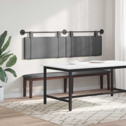 Tête de lit suspendue Avec lumière LED Gris foncé Tissu 623198623198