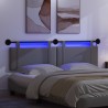 Tête de lit suspendue Avec lumière LED Gris foncé Tissu 623198623198