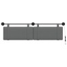 Tête de lit suspendue Avec lumière LED Gris foncé Tissu 623198623198