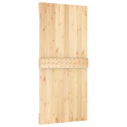 Porte coulissante Naturel et noir 95 x 210 cm 623202623202