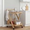 Chariot de Cuisine avec Roues Marron Clair 65 x 40,5 x 76,5 cm 623204623204