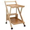 Chariot de Cuisine avec Roues Marron Clair 65 x 40,5 x 76,5 cm 623204623204