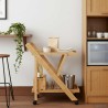 Chariot de Cuisine avec Roues Marron Clair 65 x 40,5 x 76,5 cm 623204623204