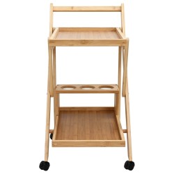 Chariot de Cuisine avec Roues Marron Clair 65 x 40,5 x 76,5 cm 623204623204