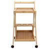 Chariot de Cuisine avec Roues Marron Clair 65 x 40,5 x 76,5 cm 623204623204