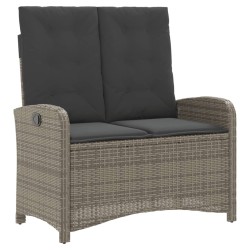 Ensemble à manger jardin 4pcs et coussins Gris Résine tressée 623206623206