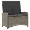 Ensemble à manger jardin 4pcs et coussins Gris Résine tressée 623206623206