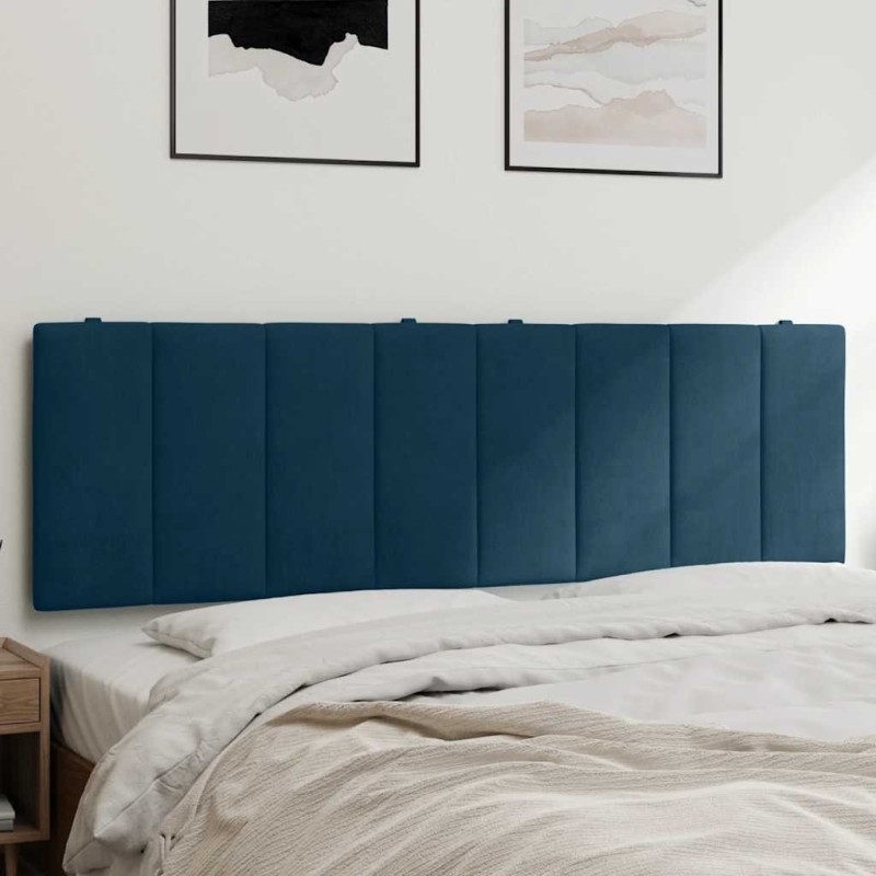 Coussin de tête de lit Hanko bleu 160 cm velours 623207623207