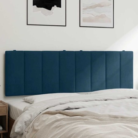 Coussin de tête de lit Hanko bleu 160 cm velours 623207623207