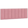 Coussin de tête de lit Hanko rose 120 cm velours 623214623214