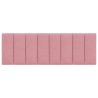 Coussin de tête de lit Hanko rose 120 cm velours 623214623214