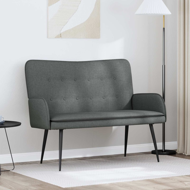 Sofa 2 places Gris foncé 115 x 61 x 87 cm Tissu 623217623217