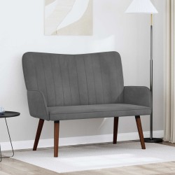 Sofa 2 places Gris foncé 115 x 61 x 87 cm Velours (V) 623223623223