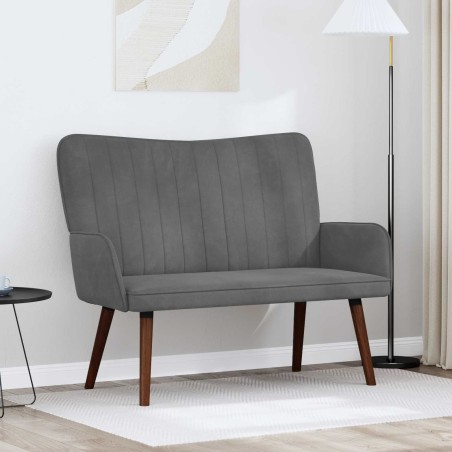 Sofa 2 places Gris foncé 115 x 61 x 87 cm Velours (V) 623223623223